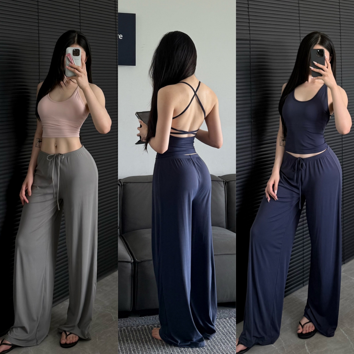 Women Shoes Joggers - Ctenkevet-High Waist Wide-Leg Yoga Joggers for