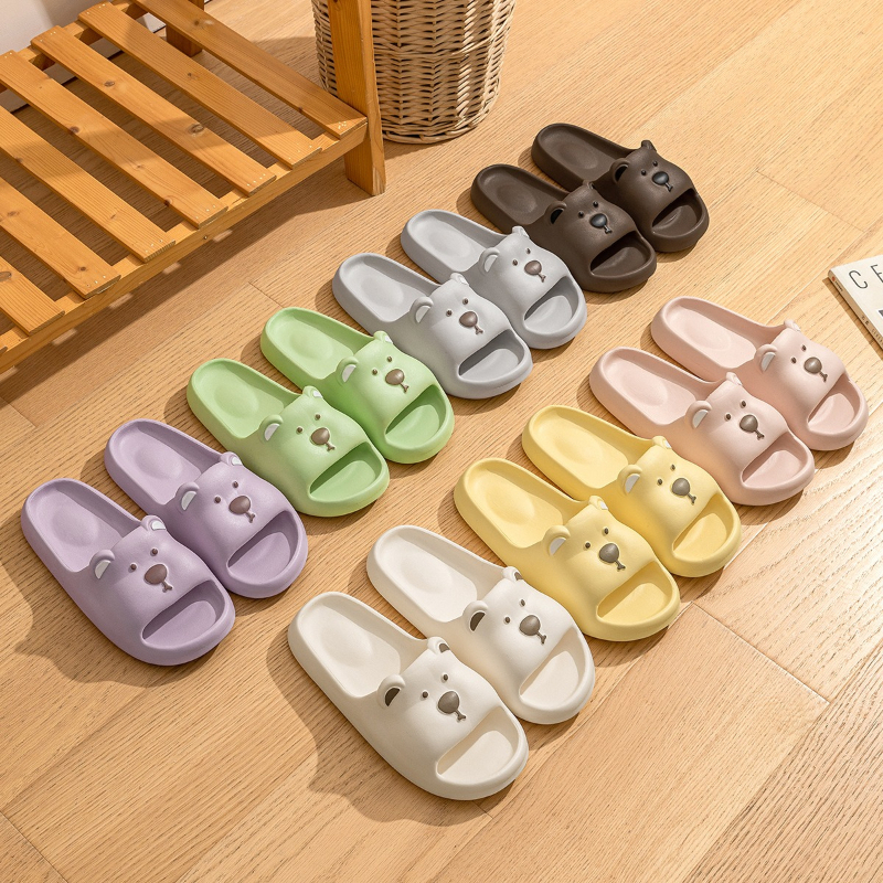 Women'S Shoes To Men'S Size - Unisex EVA Bear Cartoon Home Slippers