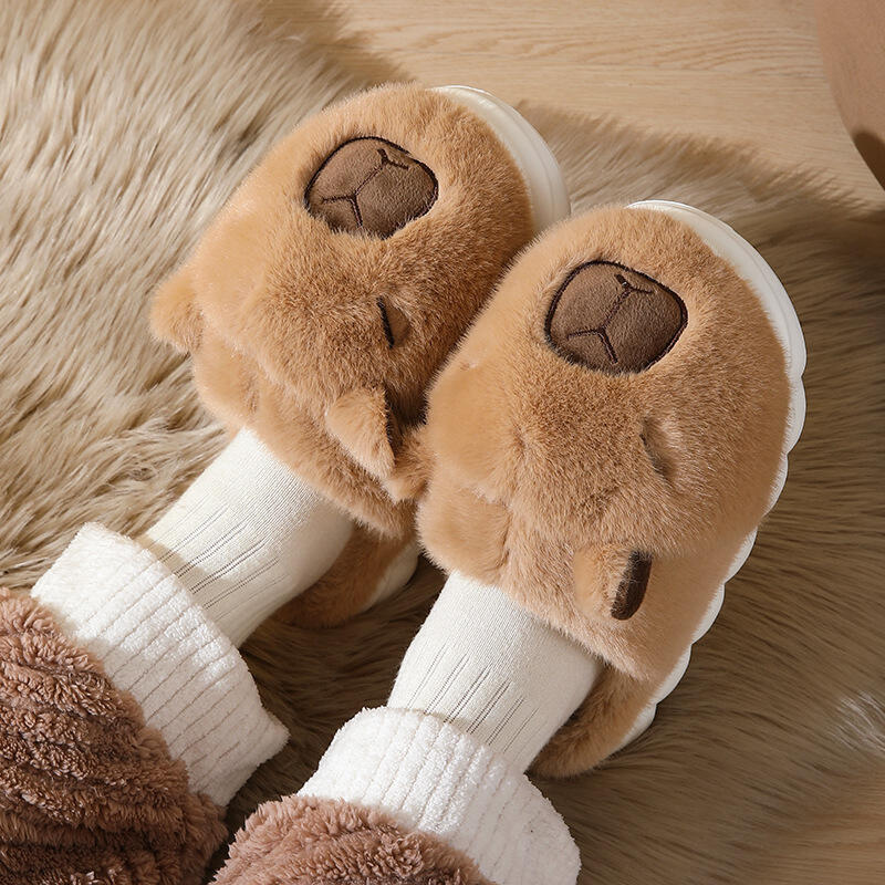 Women Shoes On Sale - Cute Cartoon Capybara Cotton Slippers Women
