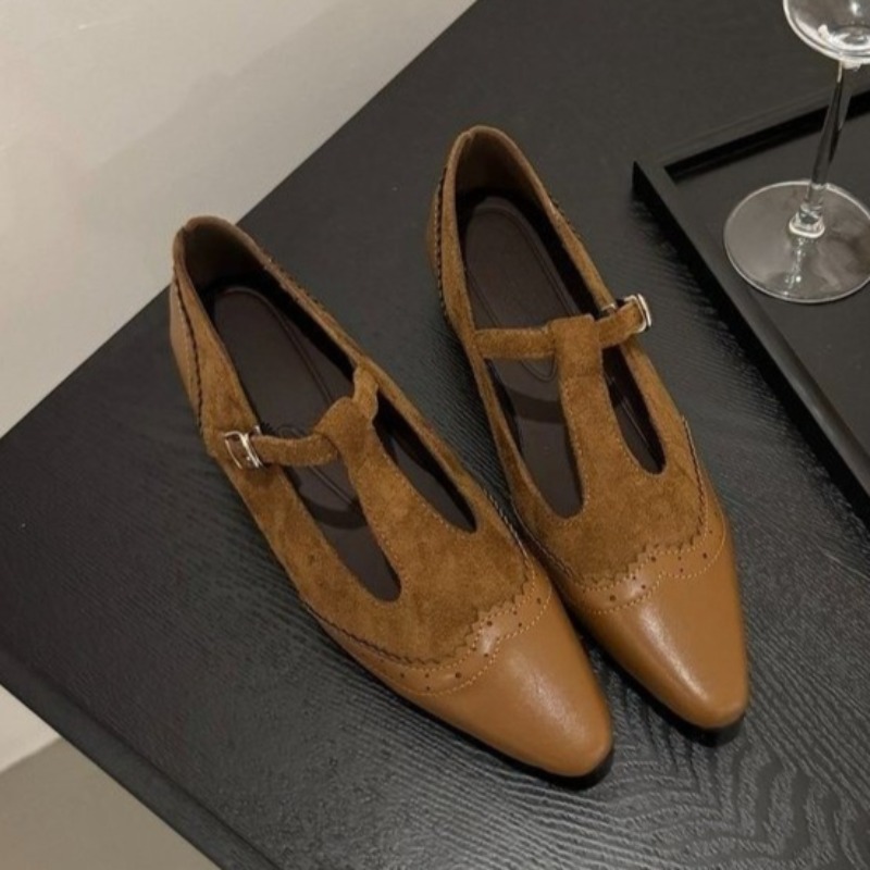 Women Shoes On Sale - One Buckle Strap Low Heel Single