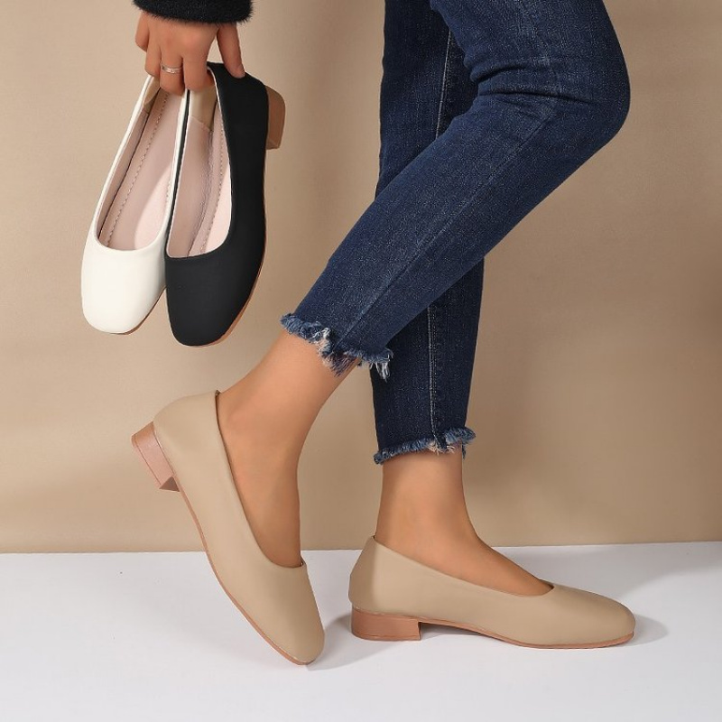 Women'S Shoes Everyday - Soft Leather Round Toe Slip-On Shoes