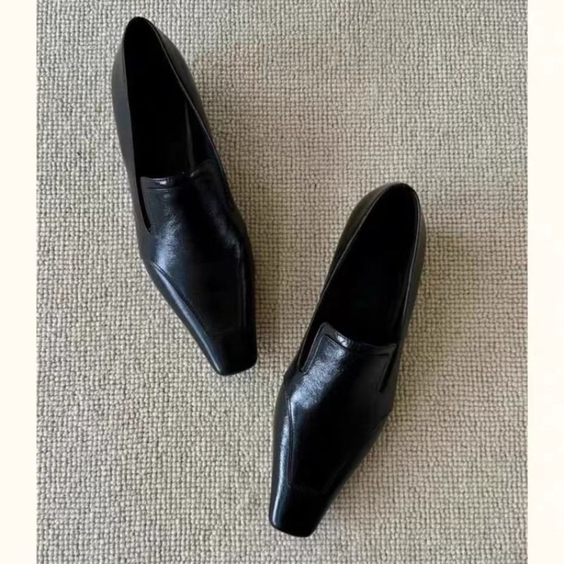 Women Shoes On Sale - Retro Square Toe Deep Mouth Slip-on