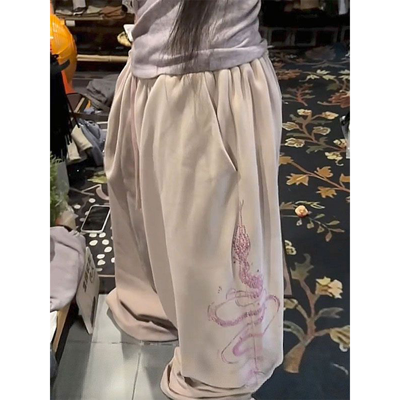 Women Shoes Joggers - MEXZT Y2K Diamond Sweatpants Women Streetwear