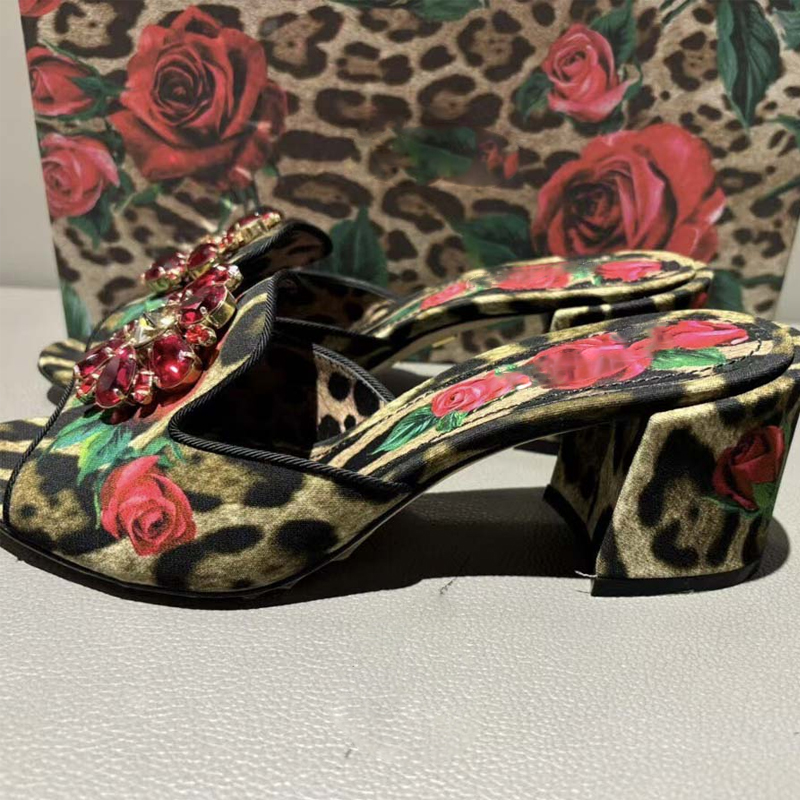 Leopard Rose Print Rhinestone  - Leopard Print Heels 리뷰 및 가격