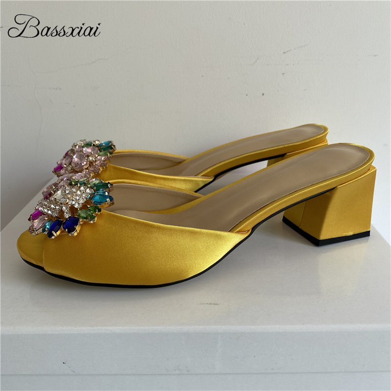 Colorful Rhinestone Buckle Dec - Wide Fit Heels 리뷰 및 가격