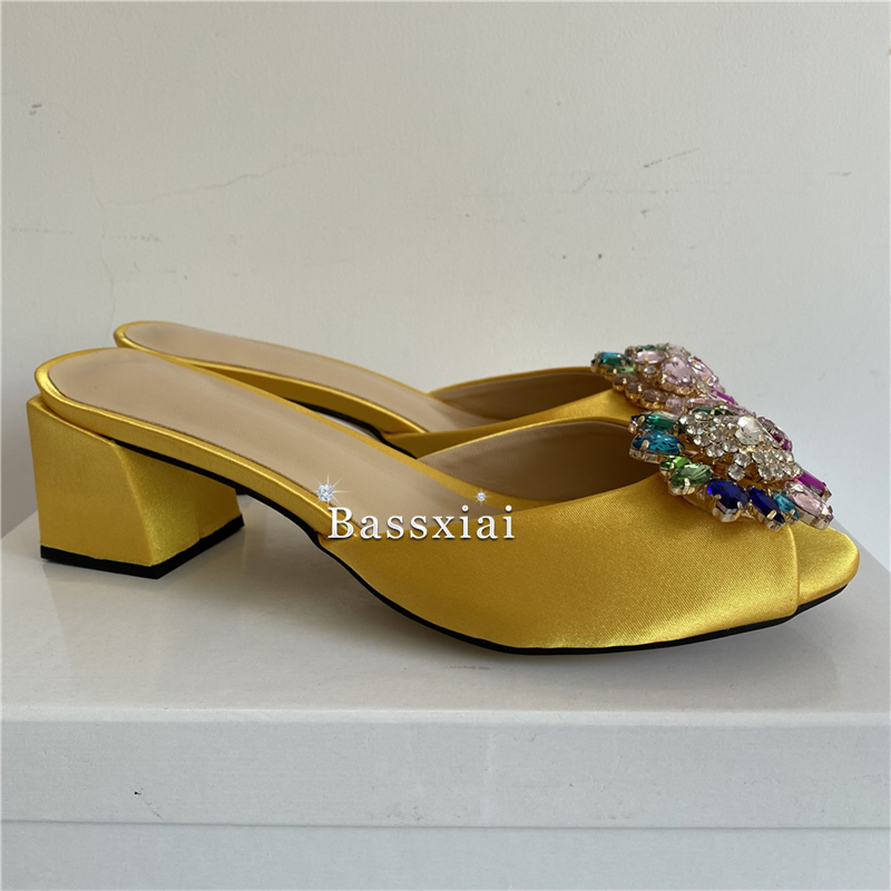 Colorful Rhinestone Buckle Dec - Wide Fit Heels 리뷰 및 가격