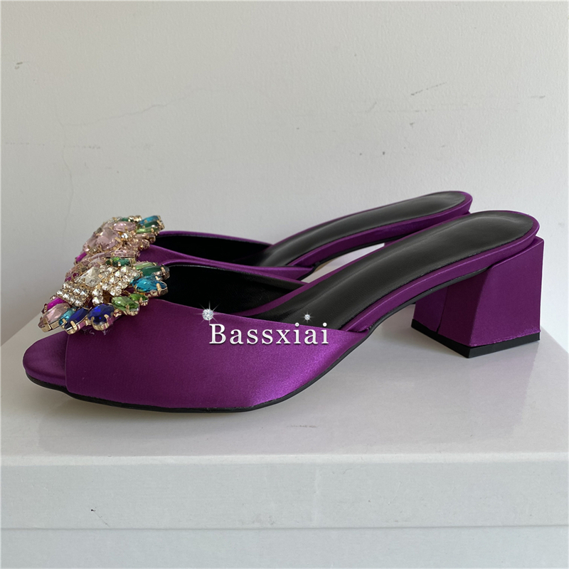 Colorful Rhinestone Buckle Dec - Wide Fit Heels 리뷰 및 가격
