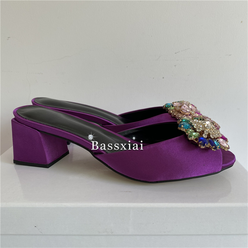 Colorful Rhinestone Buckle Dec - Wide Fit Heels 리뷰 및 가격