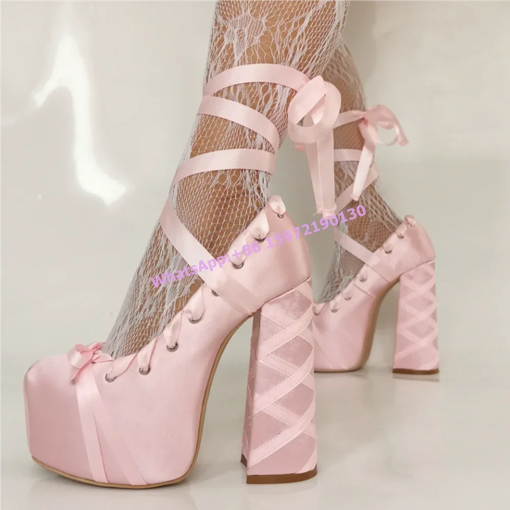 Red Satin Ribbon Platform Pump - Ribbon Tie Heel 리뷰 및 가격