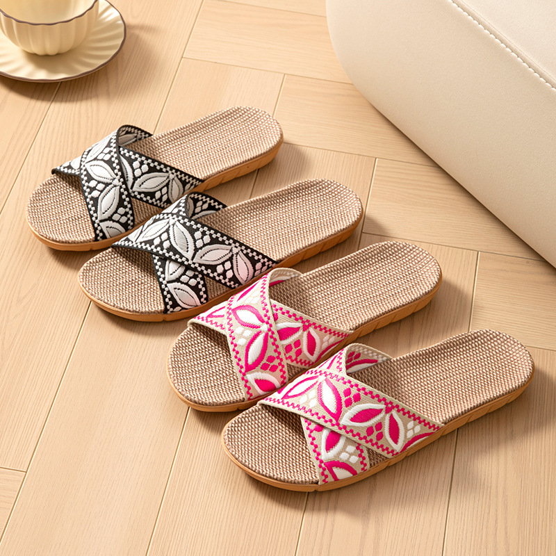 Linen Home Slippers Women Flat - Women'S Shoes Everyday 리뷰 및 가격