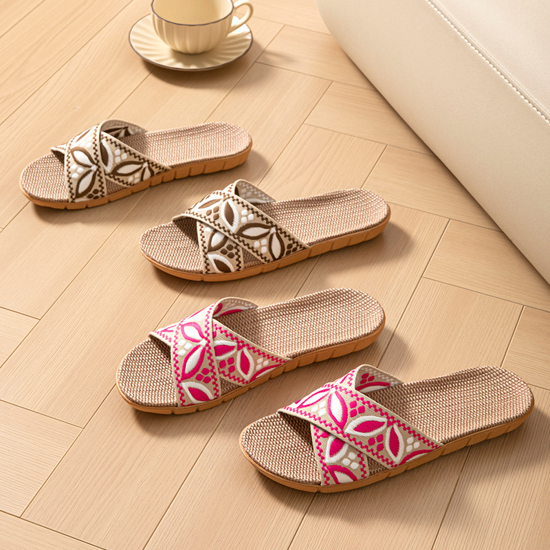 Linen Home Slippers Women Flat - Women'S Shoes Everyday 리뷰 및 가격