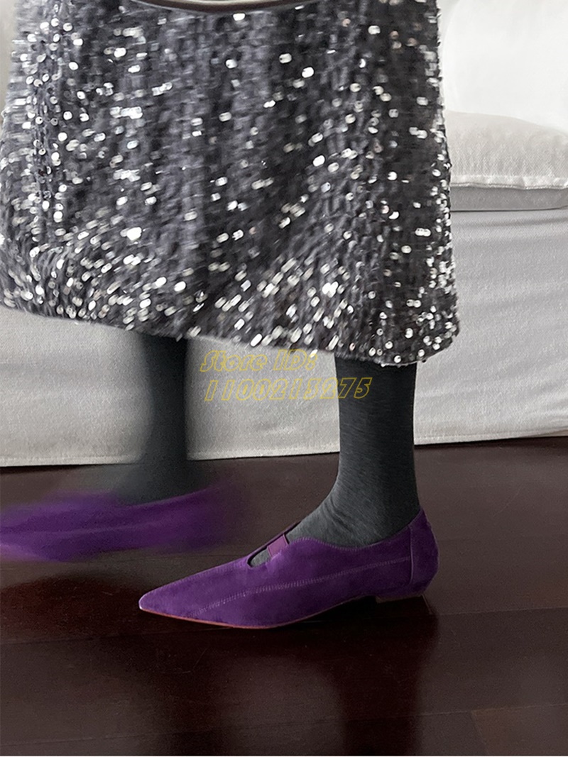 Purple Suede Pointy Toe Pumps  - Women Shoes Winter 리뷰 및 가격