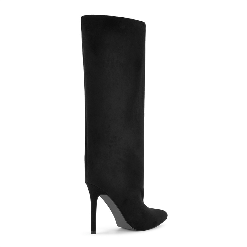 Onlymaker Black Faux Suede Kne - Wide Fit Heels 리뷰 및 가격