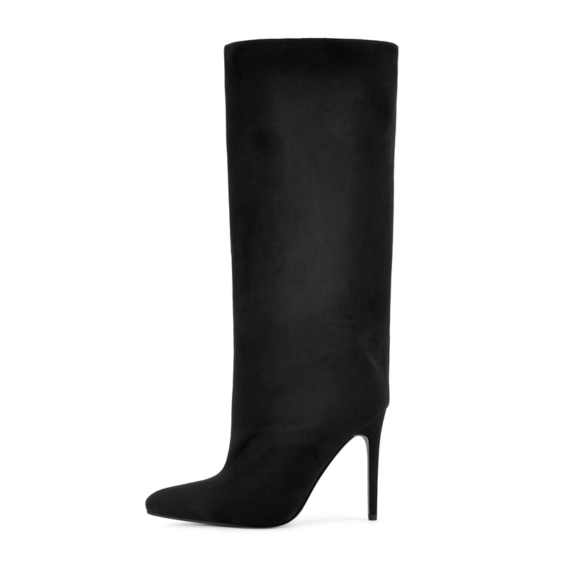Onlymaker Black Faux Suede Kne - Wide Fit Heels 리뷰 및 가격