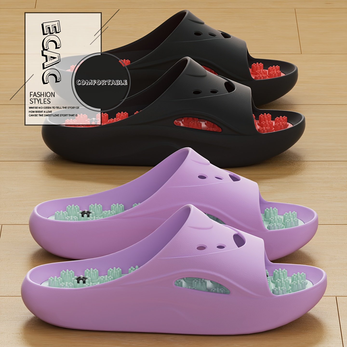 Women Men EVA Massage Slippers - Women'S Shoes To Men'S Size 리뷰 및 가격