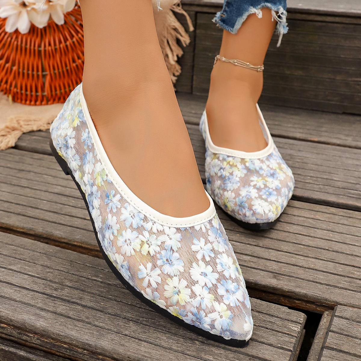 Summer Elegant Flower Low Heel - Women'S Shoes Everyday 리뷰 및 가격