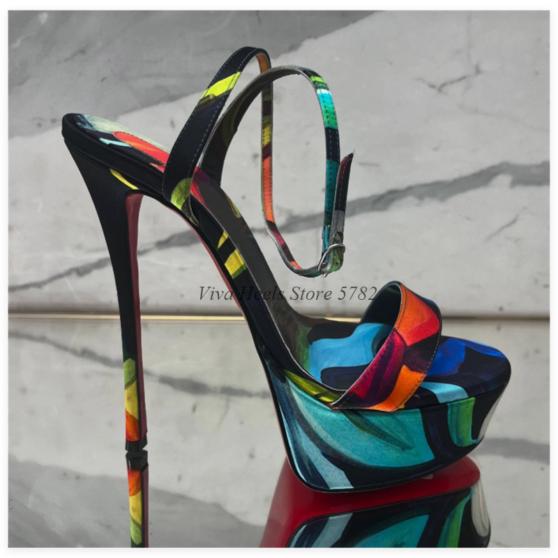 Leopard Print Satin Platform S - Leopard Print Heels 리뷰 및 가격