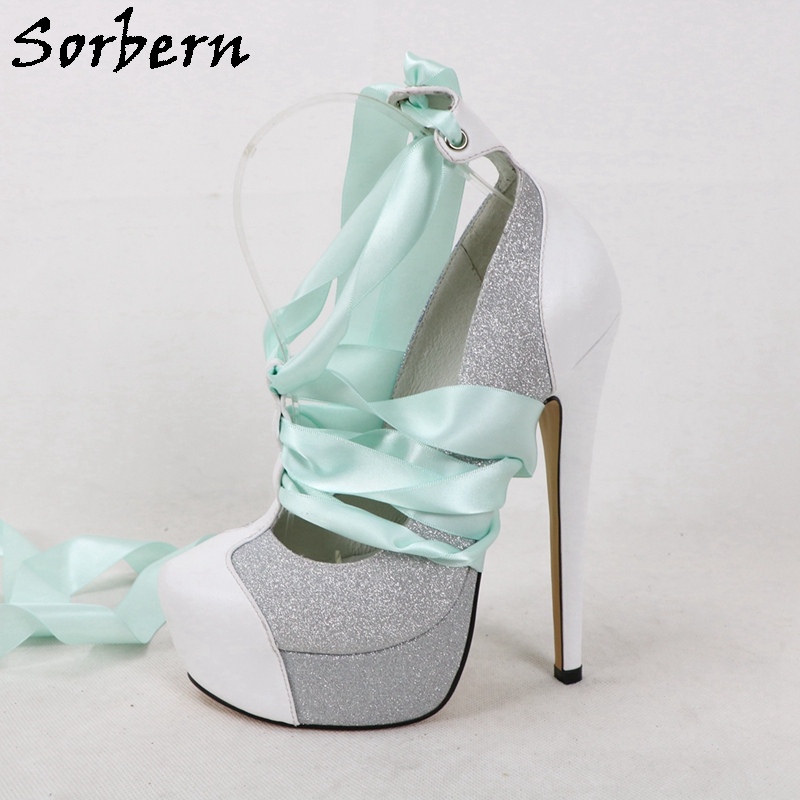 Sorbern White Real Leather Wom - Ribbon Tie Heel 리뷰 및 가격