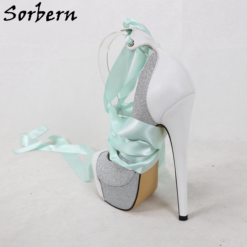Sorbern White Real Leather Wom - Ribbon Tie Heel 리뷰 및 가격