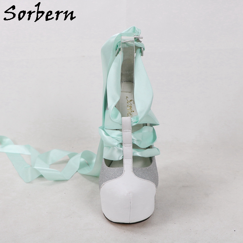 Sorbern White Real Leather Wom - Ribbon Tie Heel 리뷰 및 가격
