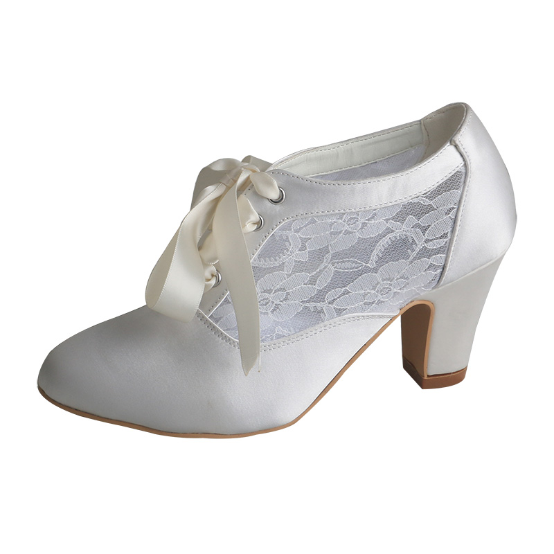 Customized Block Heels Bridal  - Ribbon Tie Heel 리뷰 및 가격