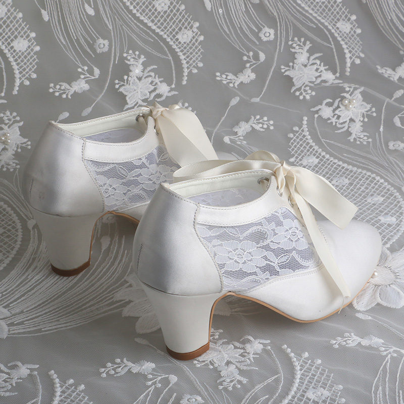 Customized Block Heels Bridal  - Ribbon Tie Heel 리뷰 및 가격