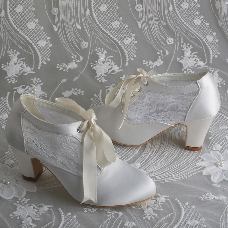 Customized Block Heels Bridal  - Ribbon Tie Heel 리뷰 및 가격