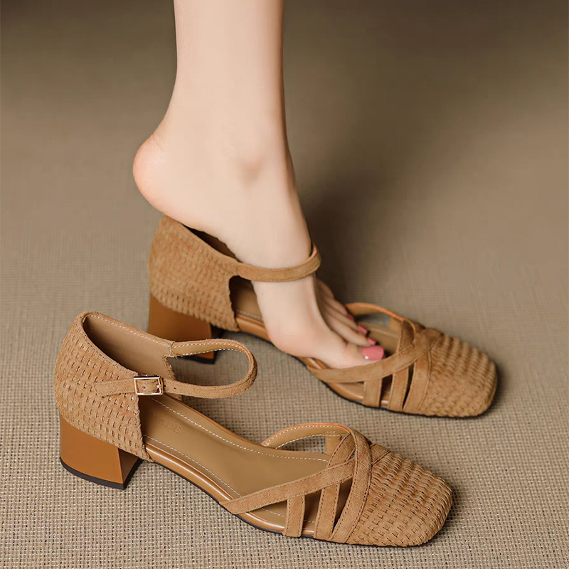 Retro Weave High Heel Sandals  - Women'S Shoes Everyday 리뷰 및 가격