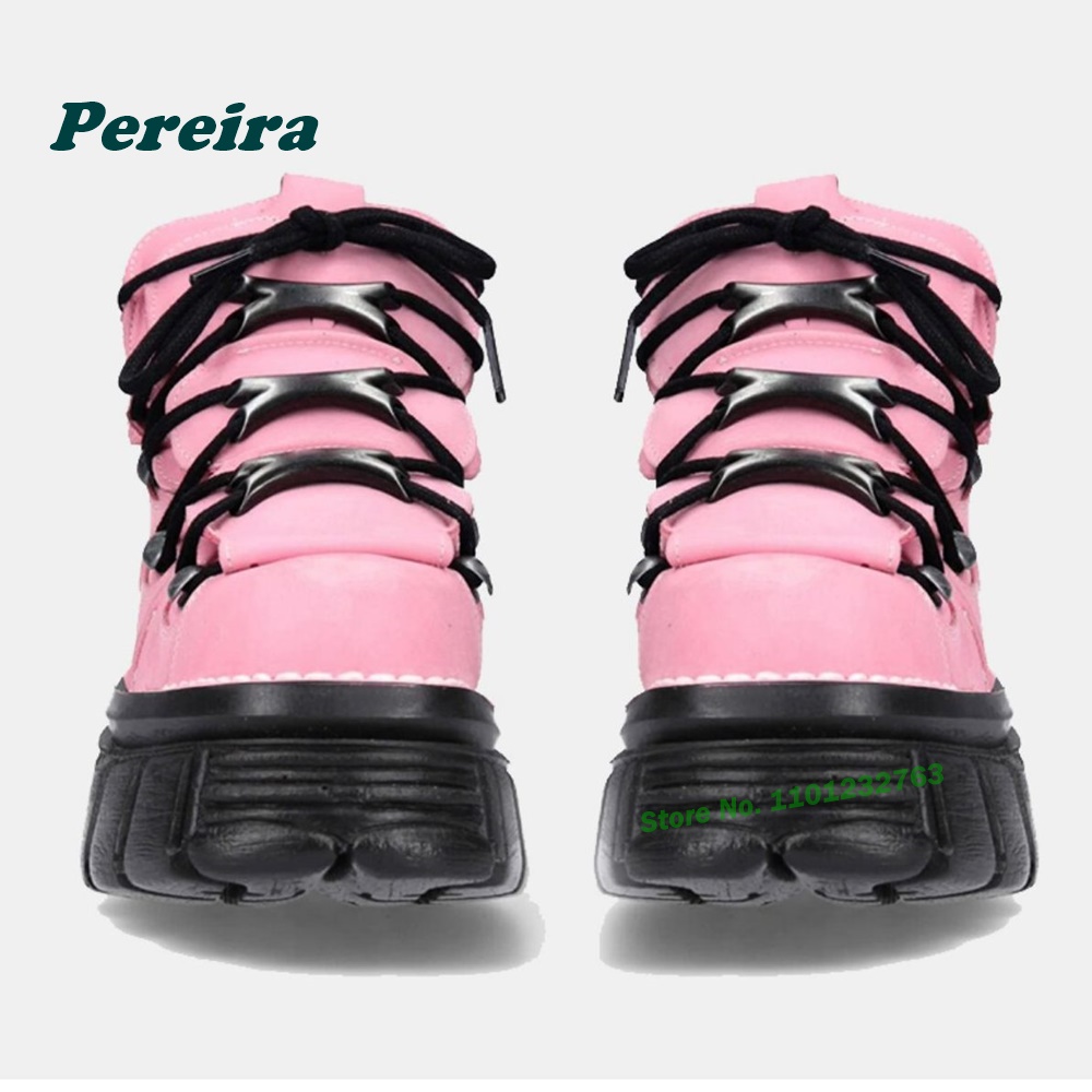Pink Metallic Rock Ankle Boots - Women Shoes Size Chart 리뷰 및 가격
