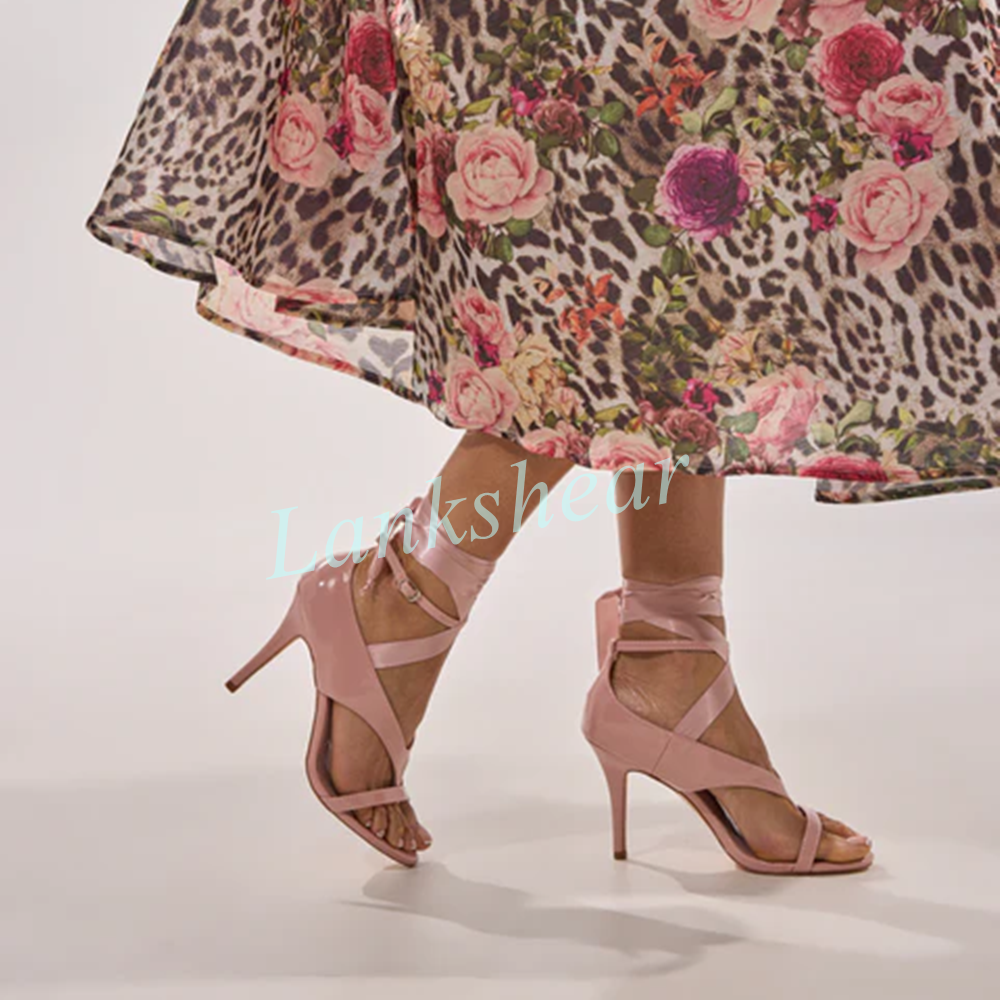 Blush Pink Patent Leather Thon - Ribbon Tie Heel 리뷰 및 가격