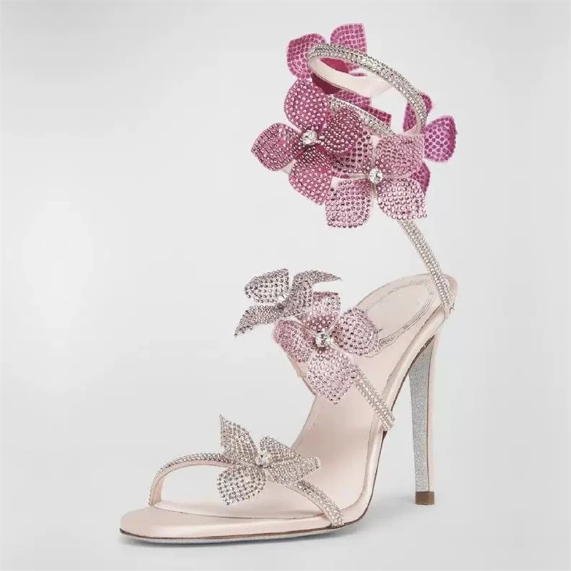 Eilyken Sexy CRYSTAL Flower Th - Leopard Print Heels 리뷰 및 가격