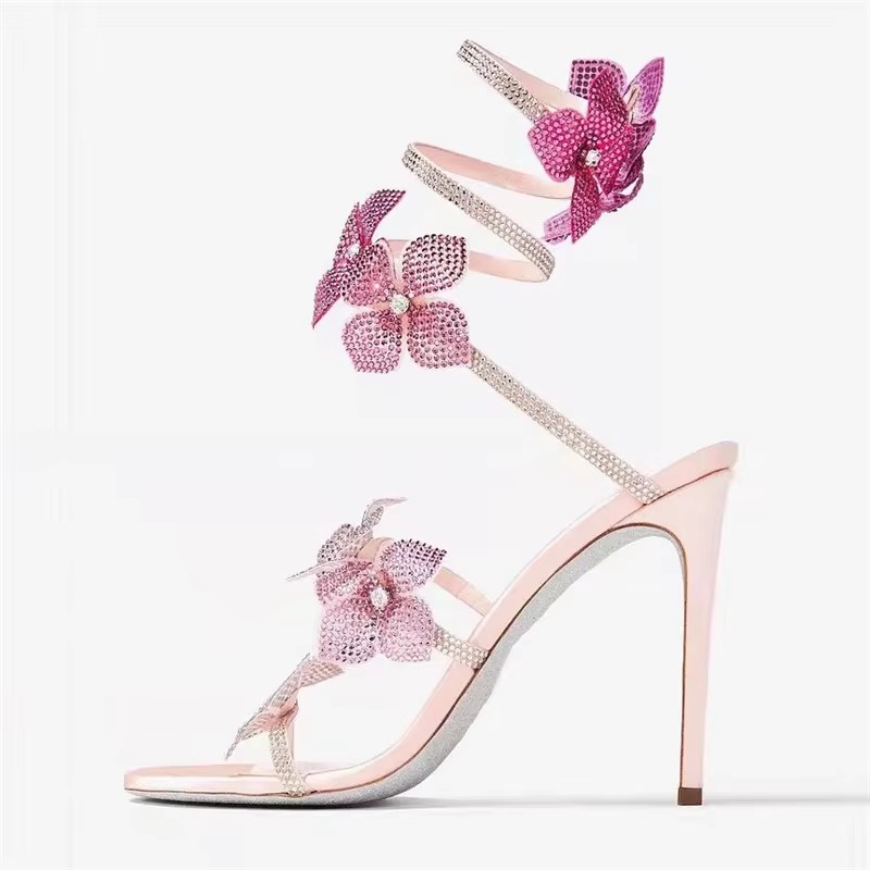 Eilyken Sexy CRYSTAL Flower Th - Leopard Print Heels 리뷰 및 가격