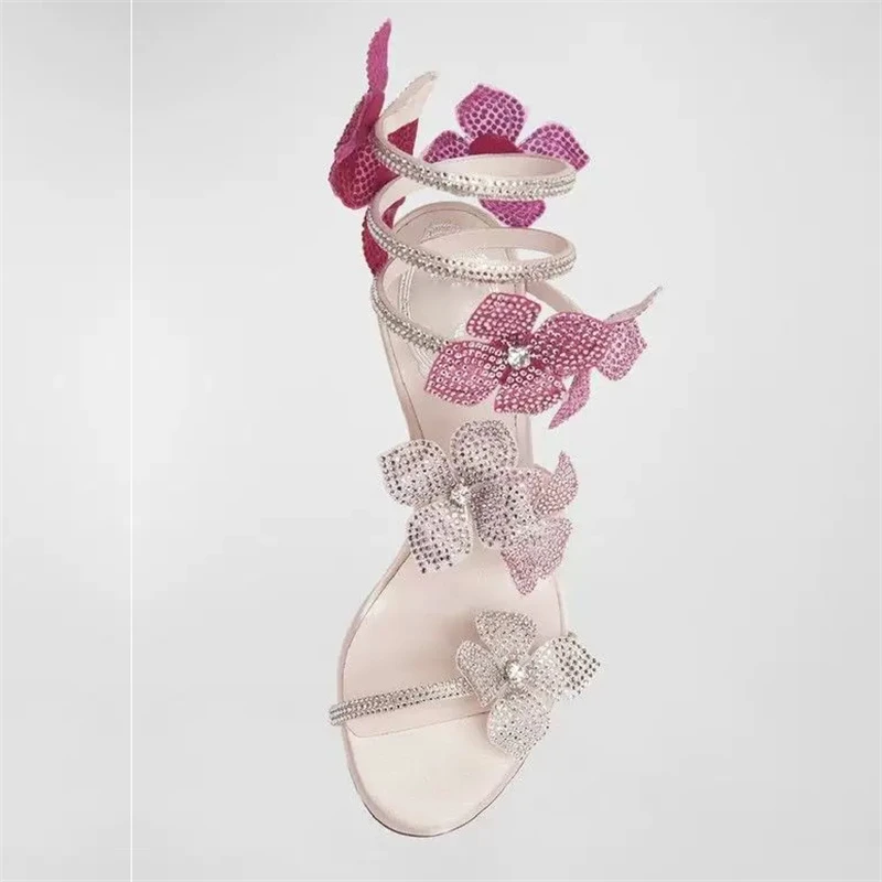 Eilyken Sexy CRYSTAL Flower Th - Leopard Print Heels 리뷰 및 가격
