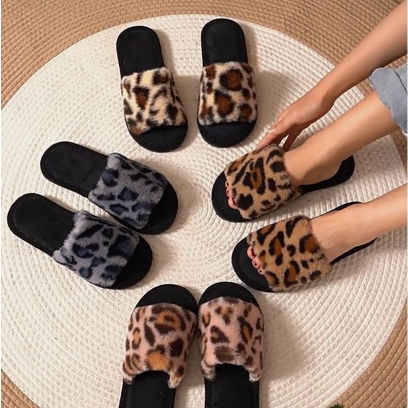 2025 Winter Warm Fluffy Furry  - Leopard Print Heels 리뷰 및 가격