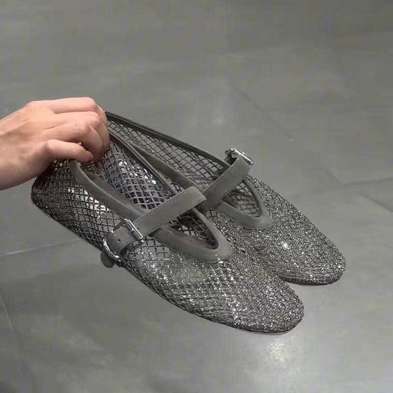 Hollow Rhinestone Baotou Sanda - Women'S Shoes Everyday 리뷰 및 가격