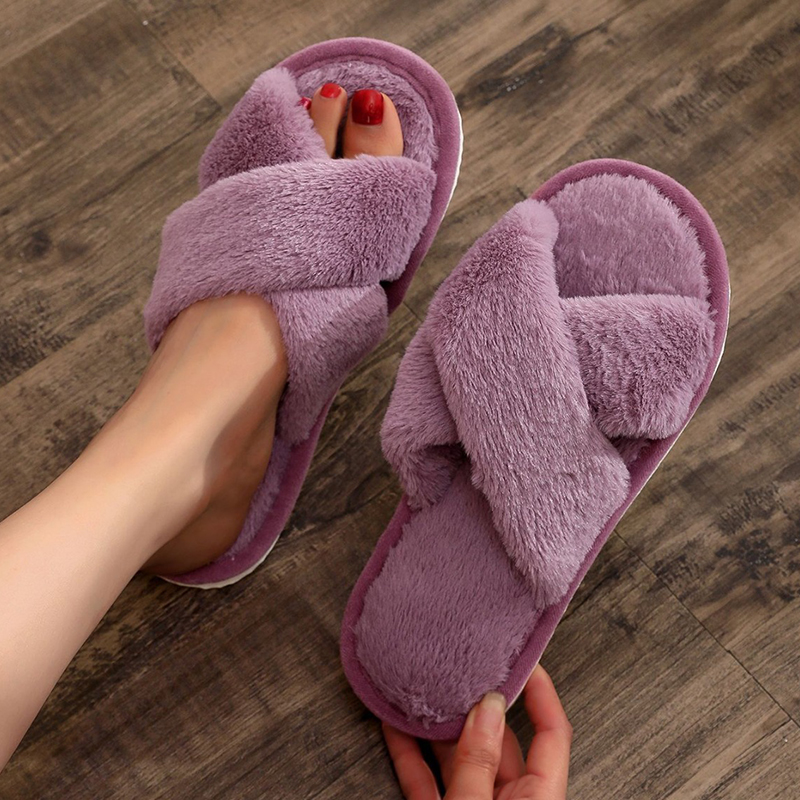Autumn Winter Fluffy Fur Slipp - Women Shoes On Sale 리뷰 및 가격