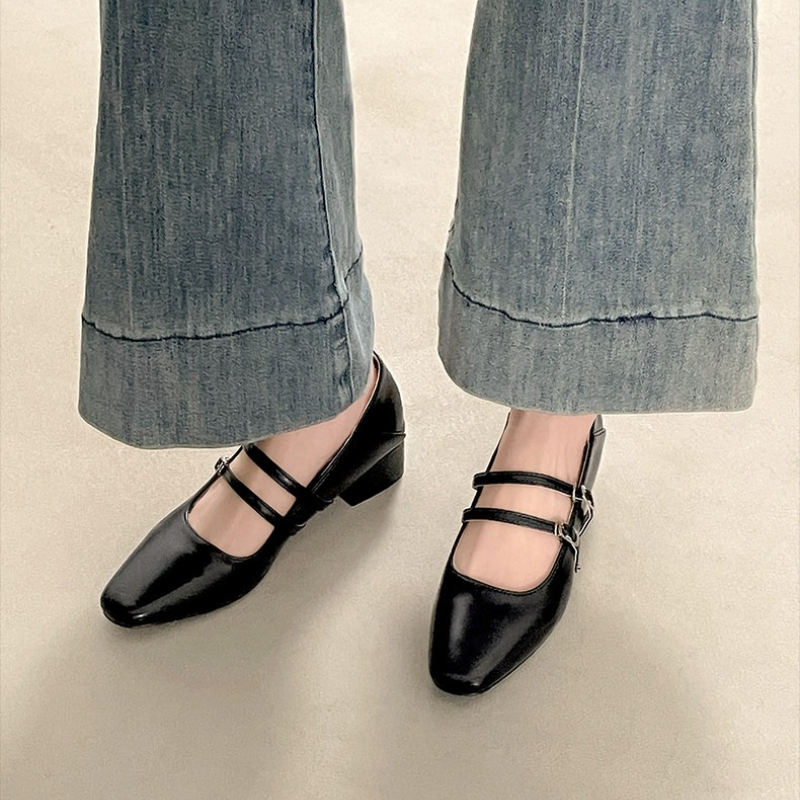 Square Toe Low Heel Women Silv - Women Shoes Heels 리뷰 및 가격