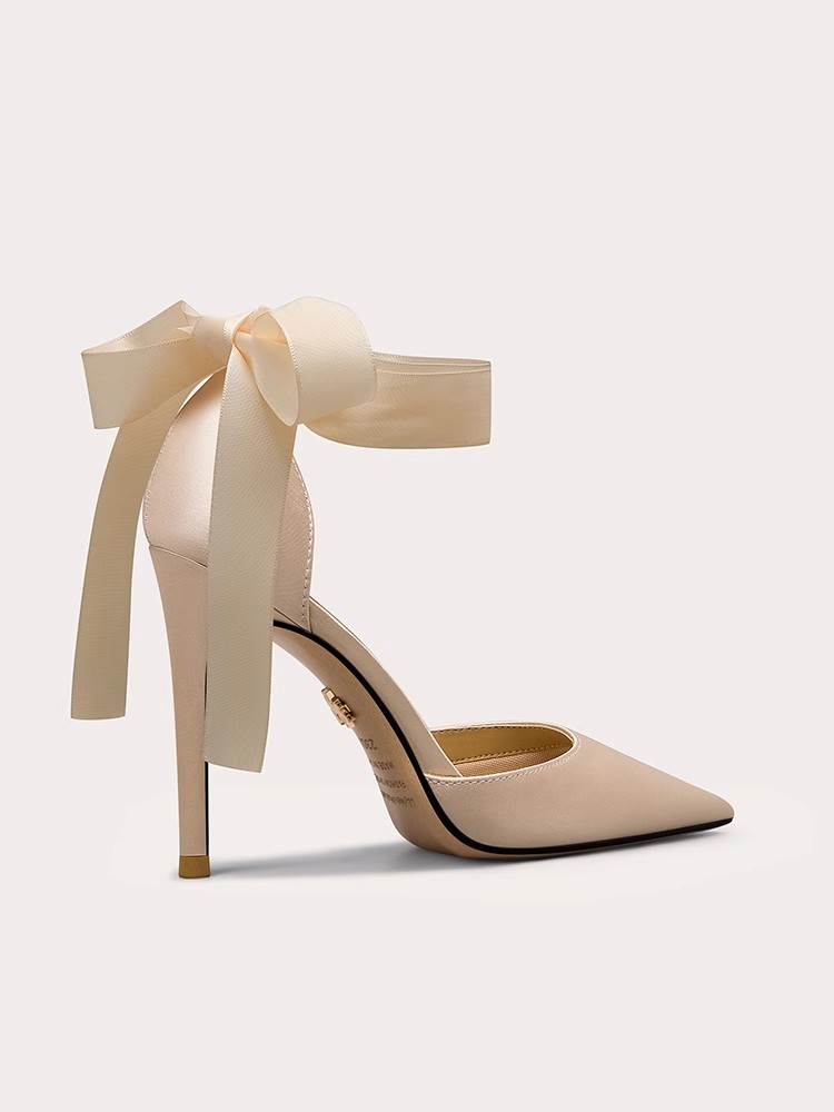 Stiletto sandals spring and su - Ribbon Tie Heel 리뷰 및 가격