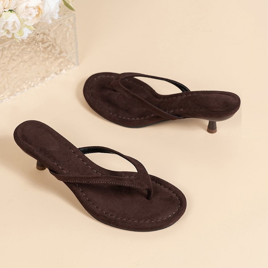 New Faux Suede Heeled Thong Sa - Women'S Shoes Everyday 리뷰 및 가격